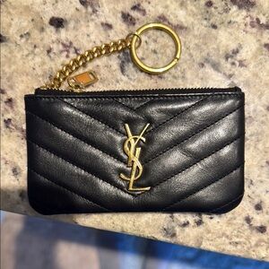 OPEN TO OFFERS! YSL Black Quilted Leather Key Pouch.